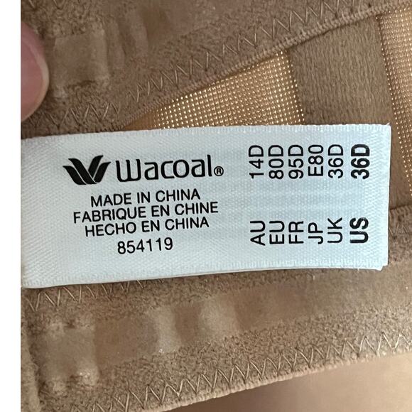 Wacoal bra Red Carpet Convertible Strapless tan size 36D - Picture 3 of 4